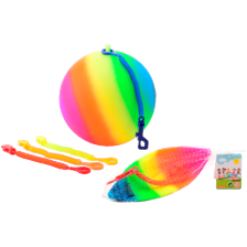 Regenboogbal met koord